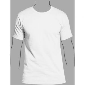  Playera Cuello Redondo Manga Corta para Caballero BLANCA 3XL